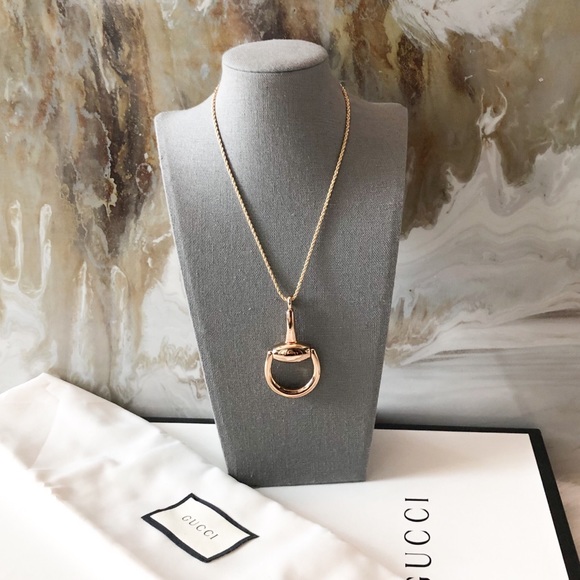 horse bit necklace gold